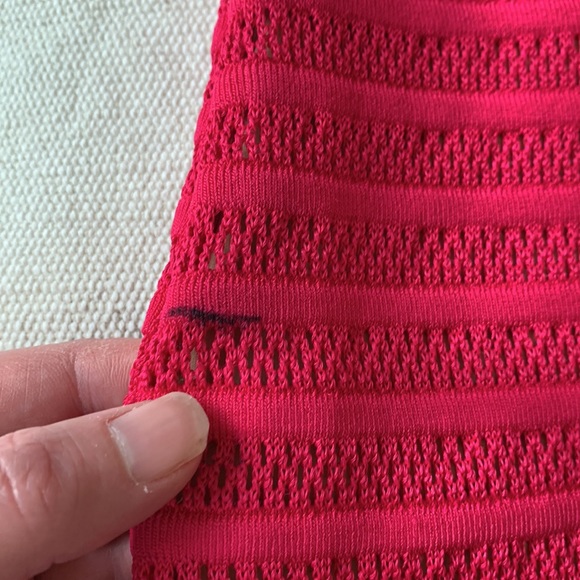 NWT Bebe bright fuchsia Maeve mesh striped dress sz xs - Picture 9 of 9